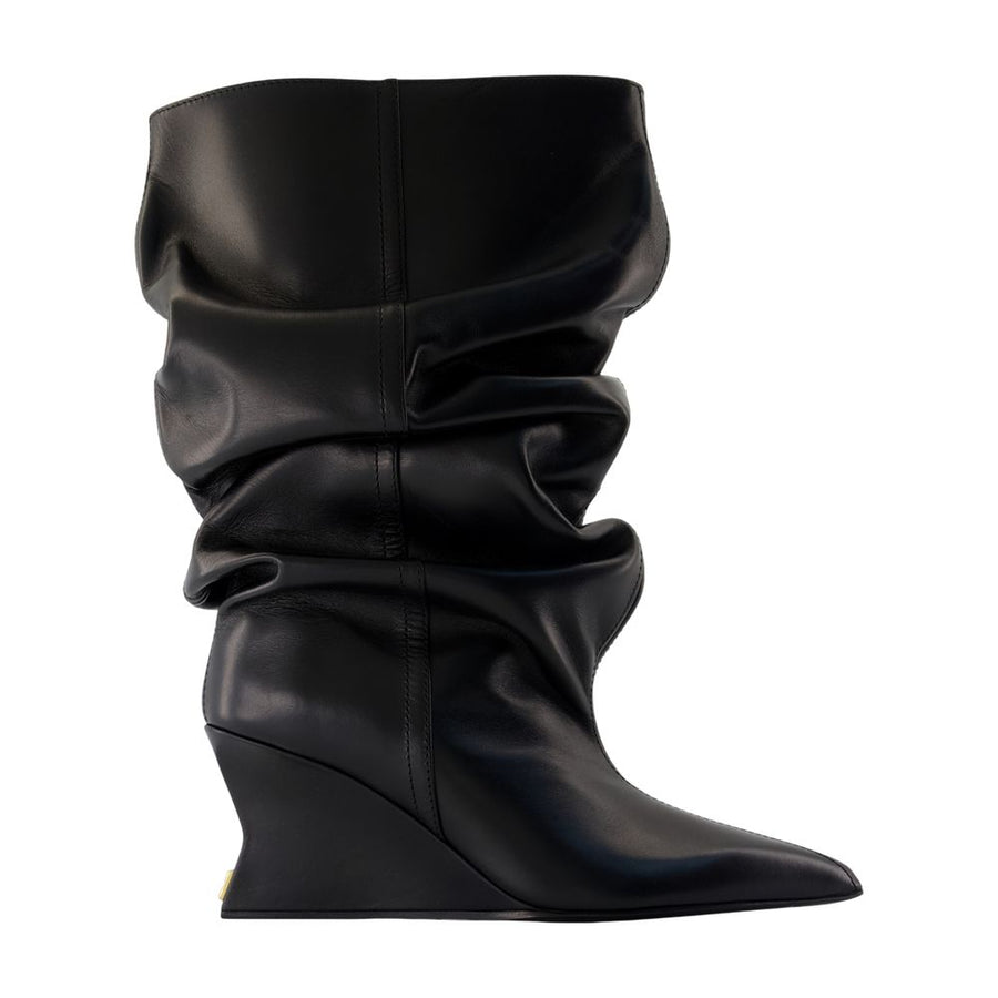 Balmain Calfskin ankle boot in black