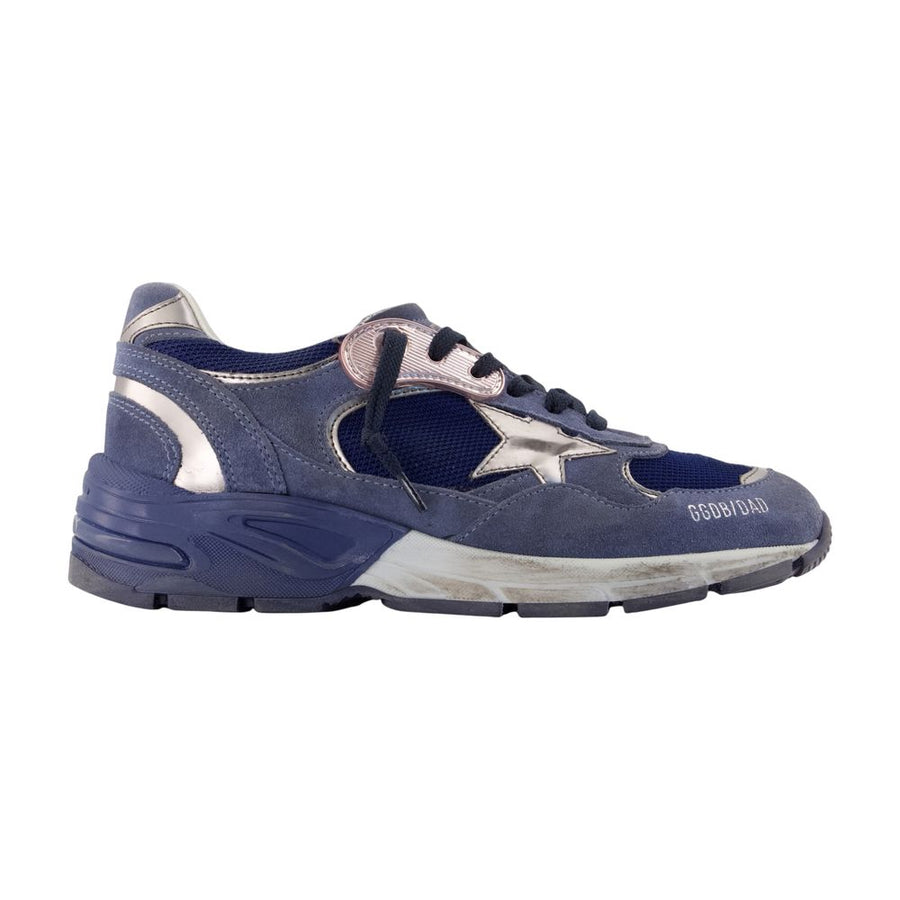 Running Dad Sneakers - Golden Goose Deluxe Brand Leather Blue Calfskin Shoes /