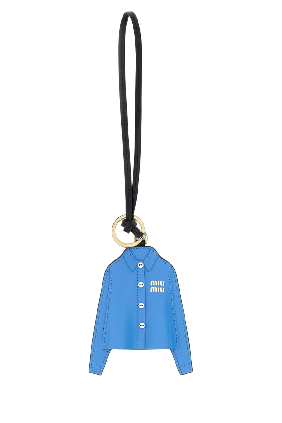 Miu Miu Leather (exterior) key case in blue