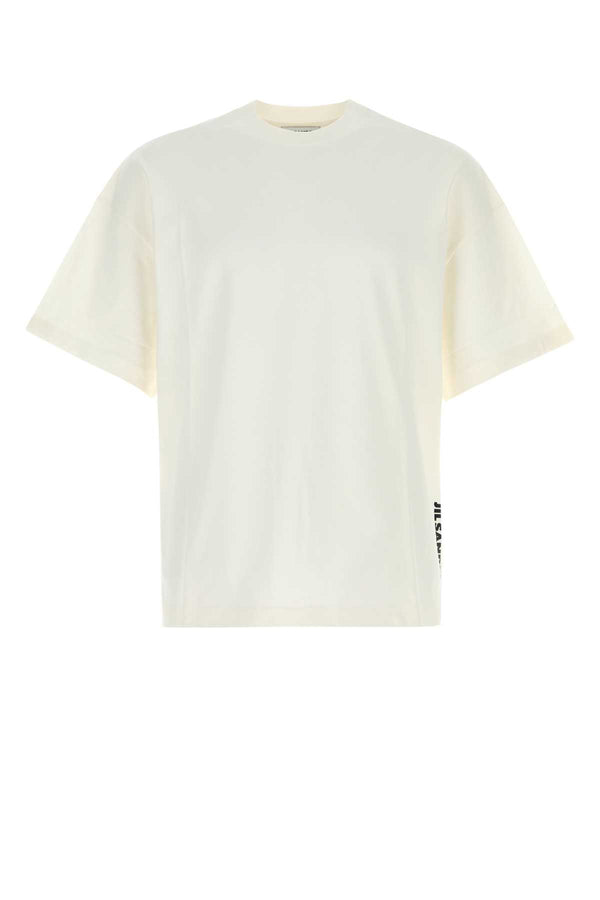 Jil Sander Exterior: 100% Cotton t-shirt in white