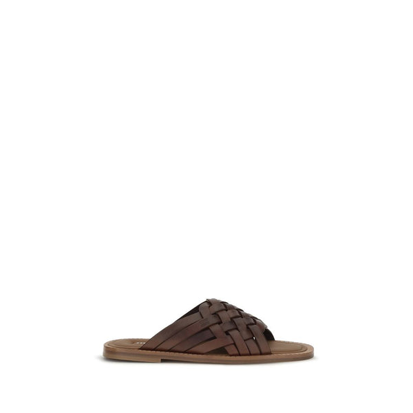 Miu Miu 100% Calf Leather Bos Taurus sandals in brown