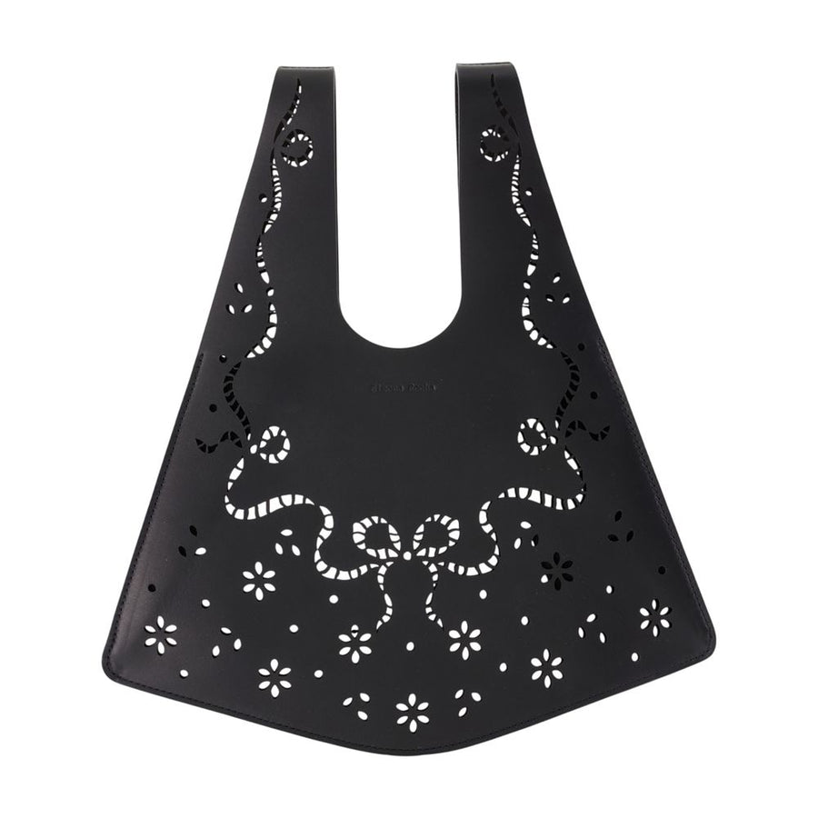 Mini Lasercut Shopper Bag - Simone Rocha Leather Black Calfskin / Totes-shopping-bags