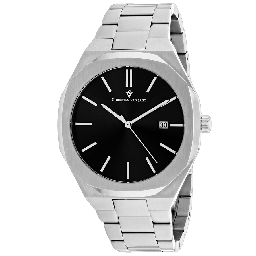 Christian Van Sant Stainless steel case watch in black