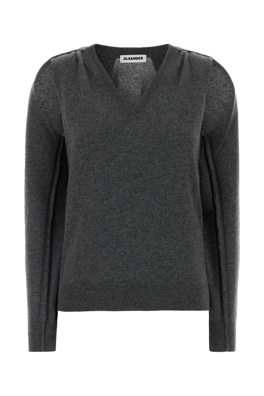 Dark Grey Cashmere Sweater Basalt Exterior: Maglieria