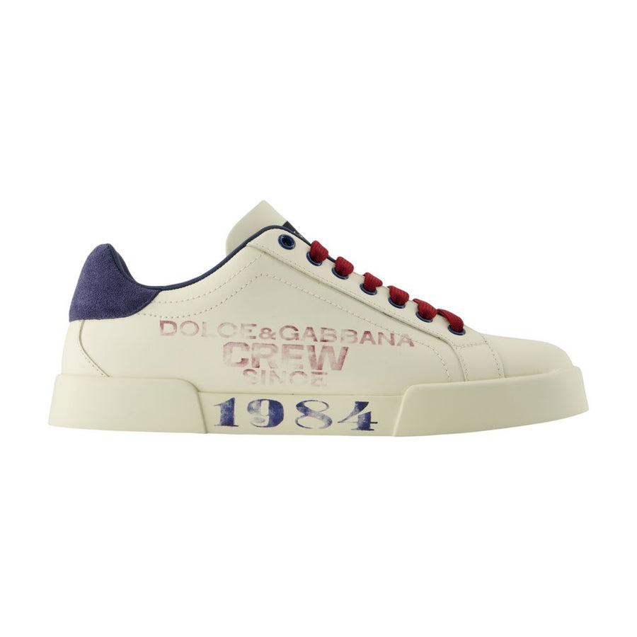 Dolce&Gabbana Calfskin sneaker in white