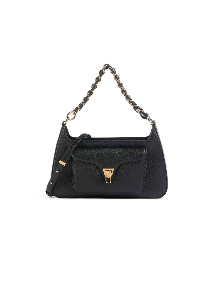 Coccinelle 100% Genuine Leather shoulder bag in black