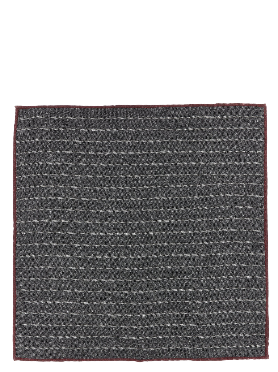 Gray Silk Pocket Square Accessory