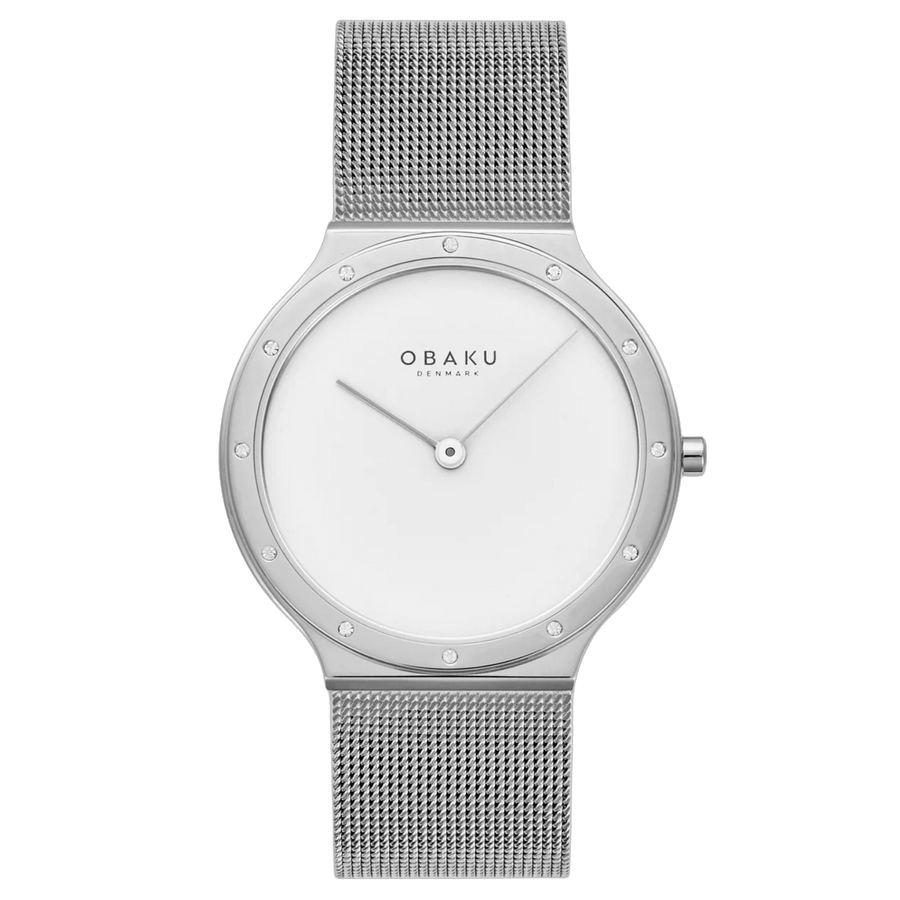 Obaku Stainless steel case watch in white