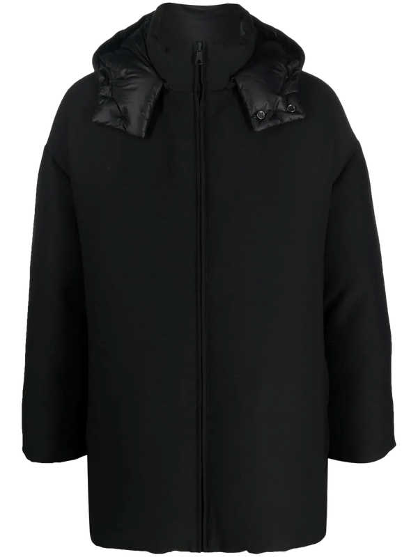 Valentino Virgin wool-silk blend coat in black