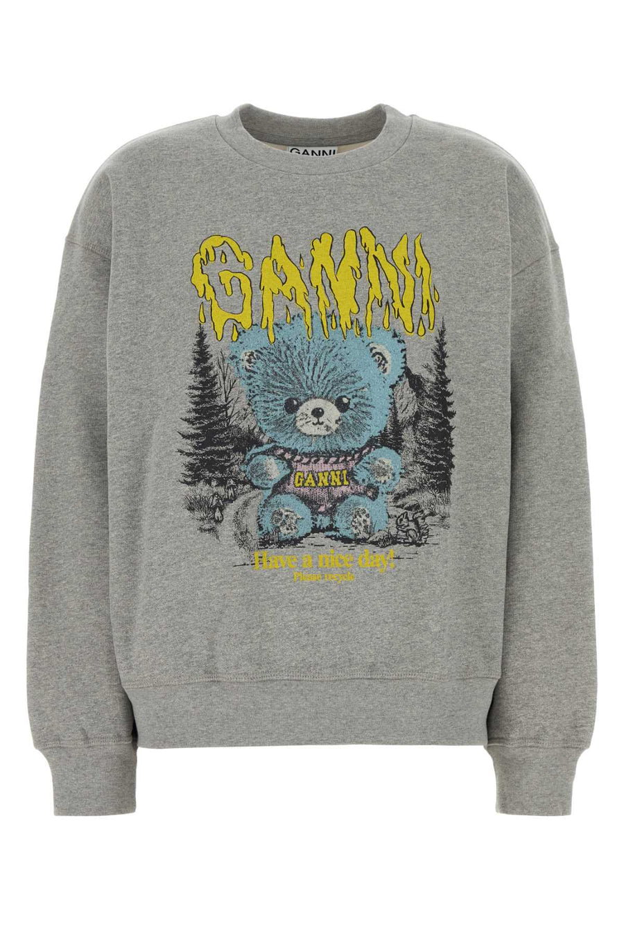 Grey Cotton Sweatshirt Paloma Exterior: Organic Maglieria