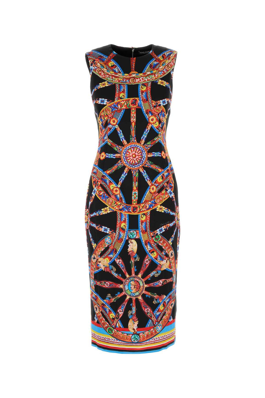 Dolce & Gabbana Carretto Exterior: 96% Viscose 4% Elastane; Lining: 92% Silk 8% Elastane dress in black