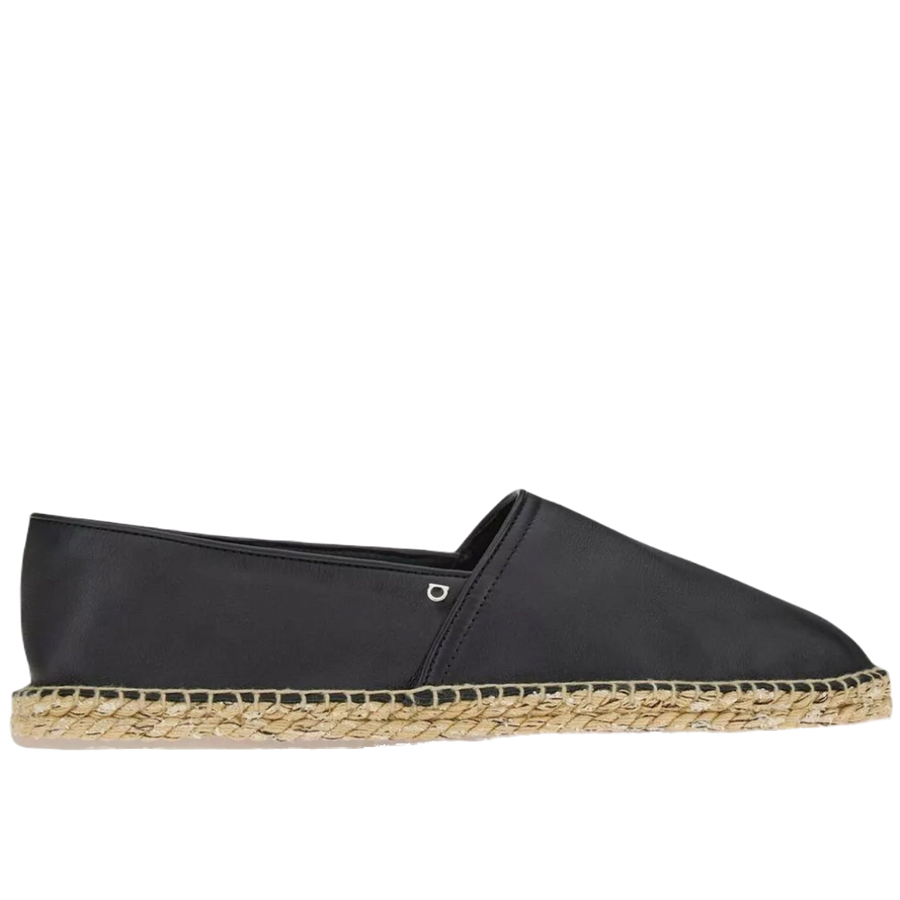 Ferragamo Canvas upper espadrille loafer in black