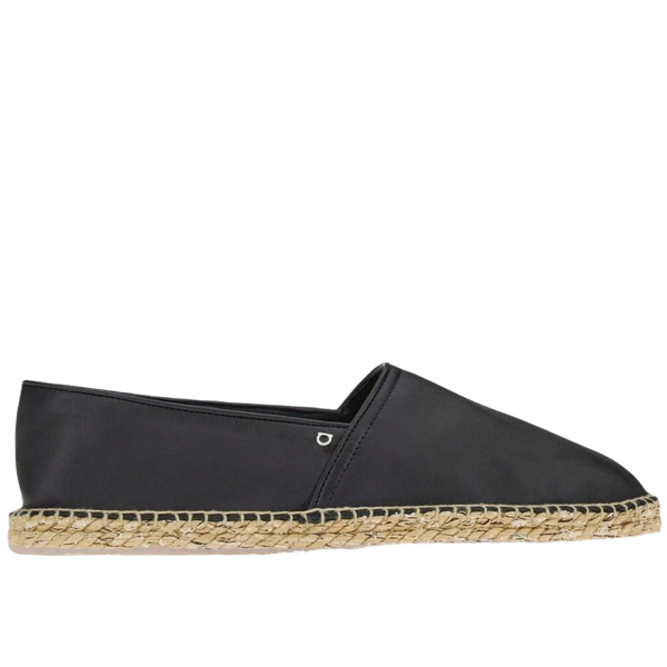Ferragamo Canvas upper espadrille loafer in black