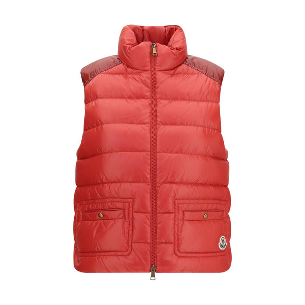 Moncler Outer: 100% Polyamide vest in red
