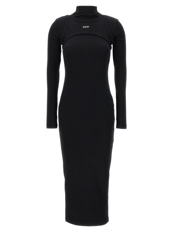 Off-White 97% cotton bodysuit in black