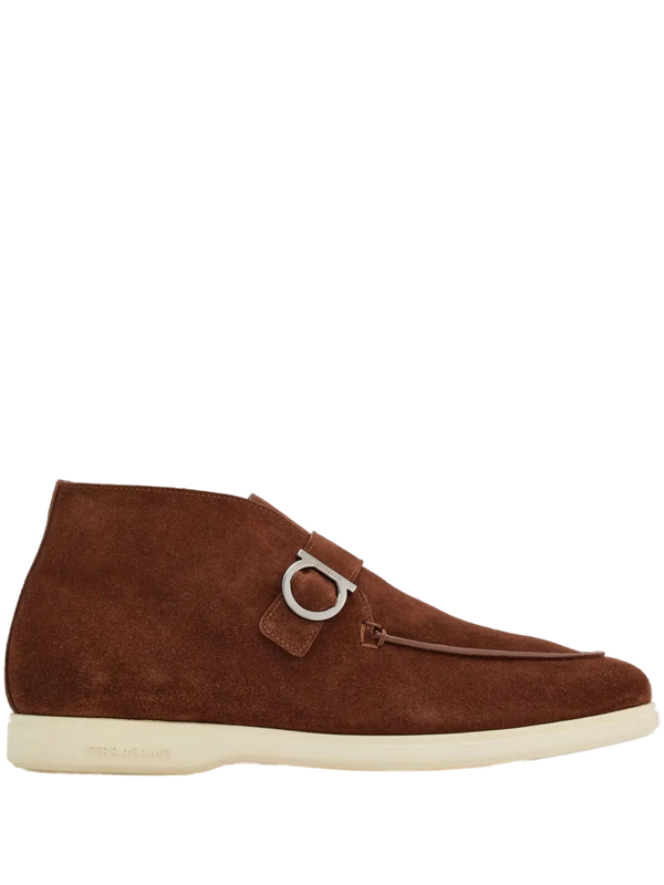 Ferragamo Calf suede boot in brown