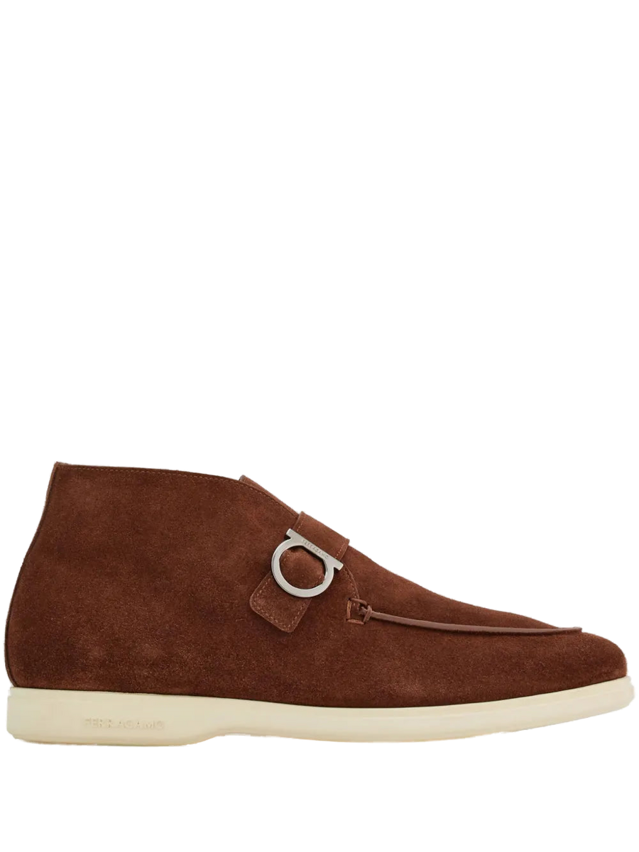 Ferragamo Calf suede boot in brown