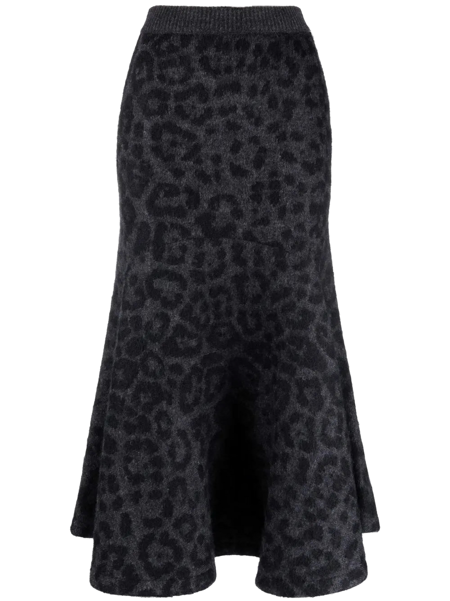 Valentino mohair-wool blend skirt in gray
