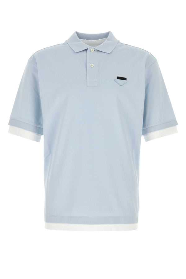Prada 100% Cotton polo shirt in blue
