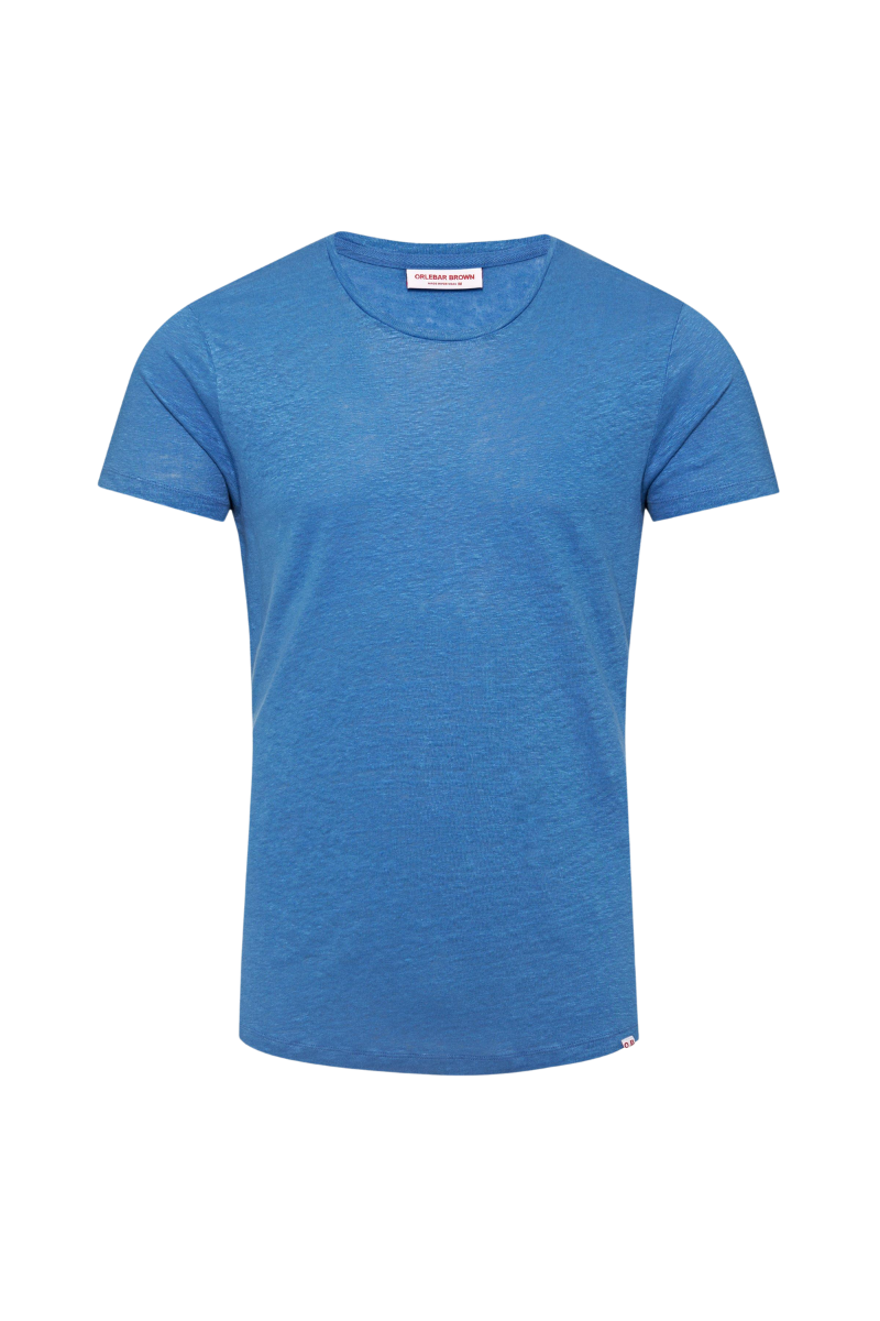 Orlebar Brown 100% Linen t-shirt in blue