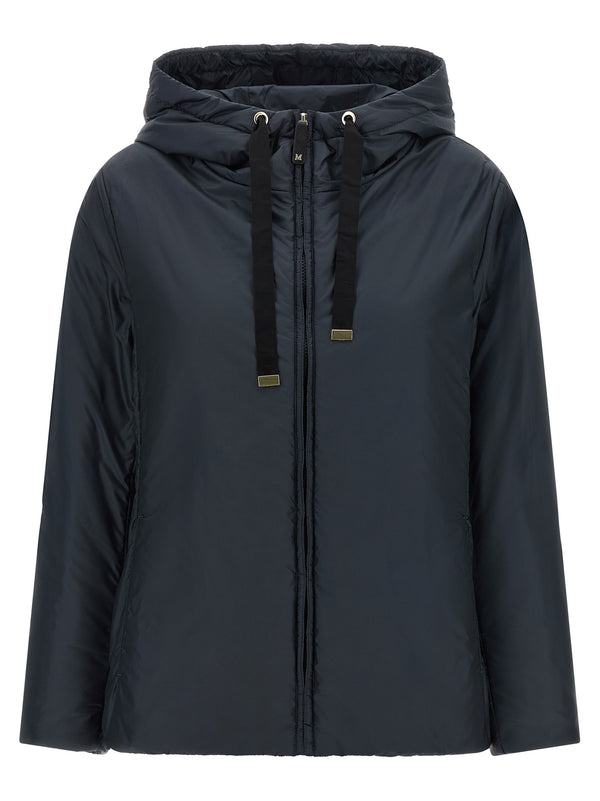 Max Mara 100% polyester down jacket in navy