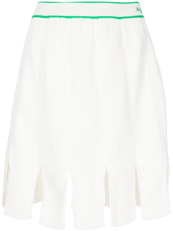 Bottega Veneta Knitted construction skirt in white
