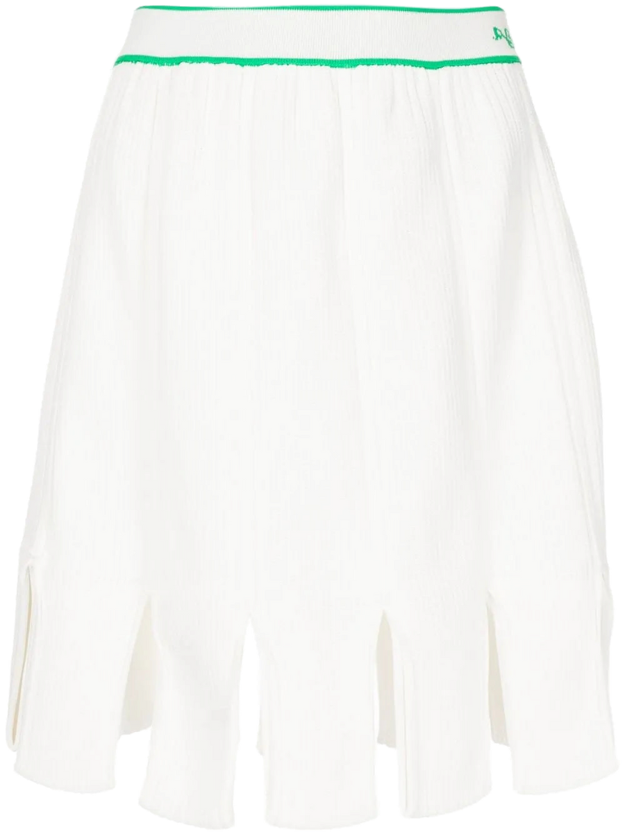 Bottega Veneta Knitted construction skirt in white