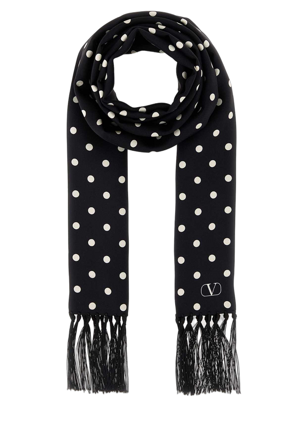 Valentino Garavani 100% Silk scarf in black