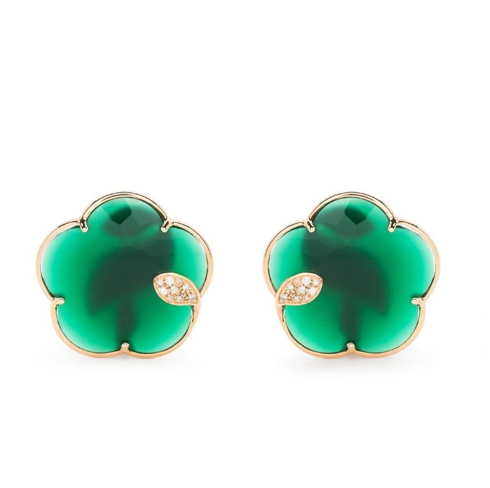 Pasquale Bruni 18kt rose gold earrings in green