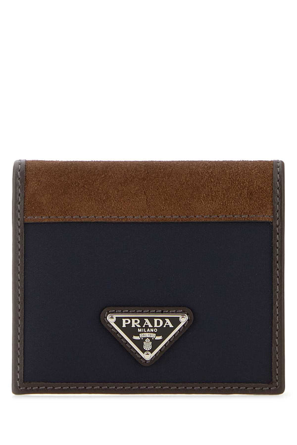 Prada Recycled polyamide wallet in navy