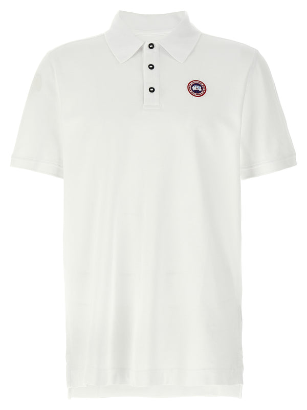 Canada Goose 100% cotton polo shirt in white