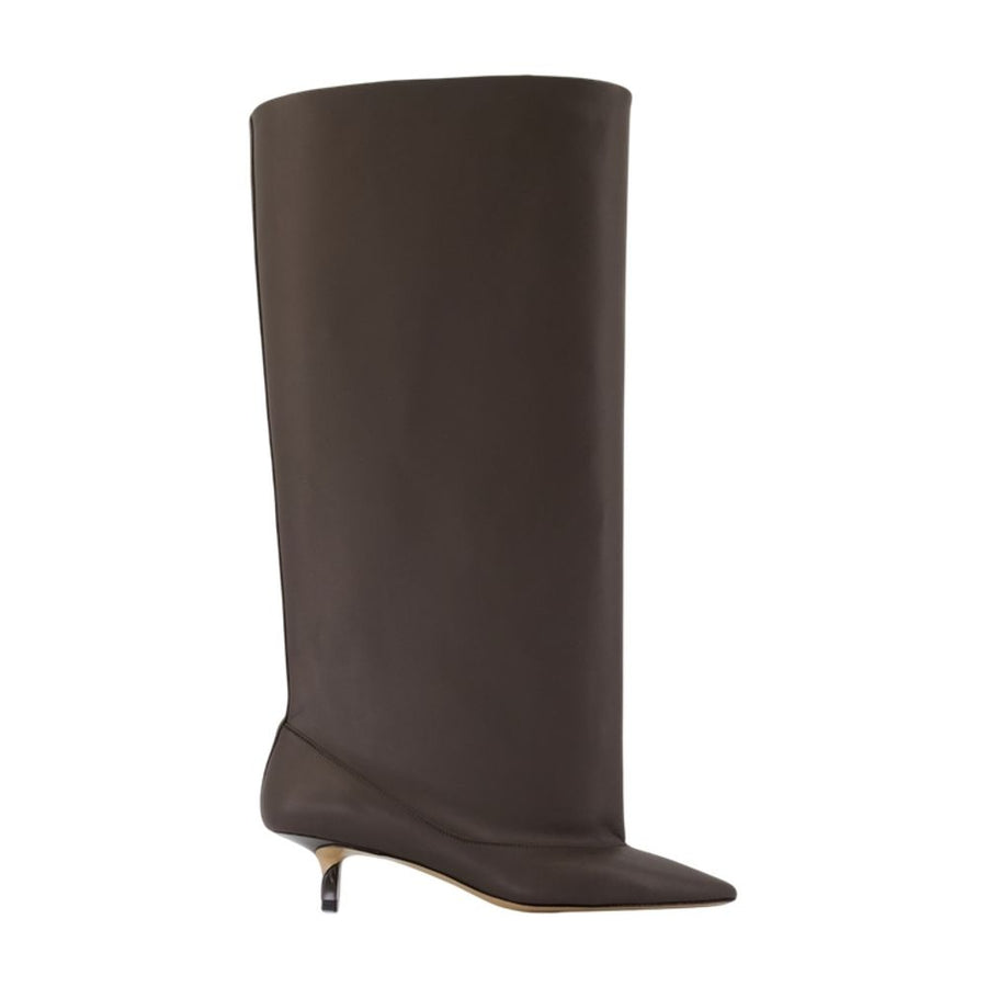 Jacquemus calfskin boot in brown