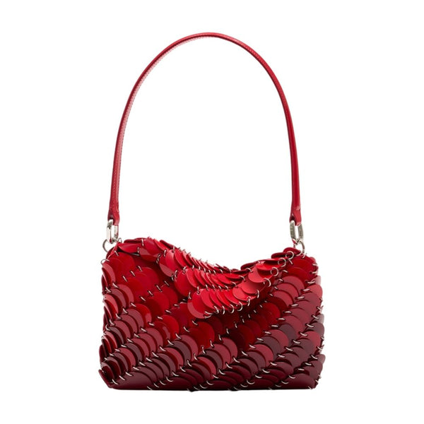 Rabanne Calfskin shoulder bag in red