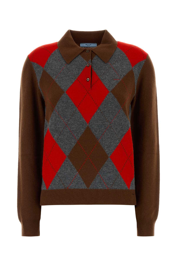 Prada 100% Cashmere sweater in brown