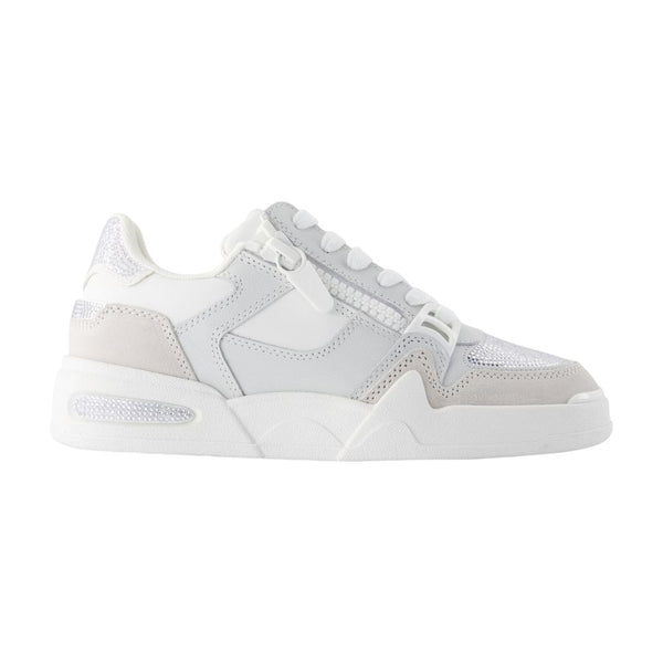 Giuseppe Zanotti Calfskin leather with suede sneaker in white