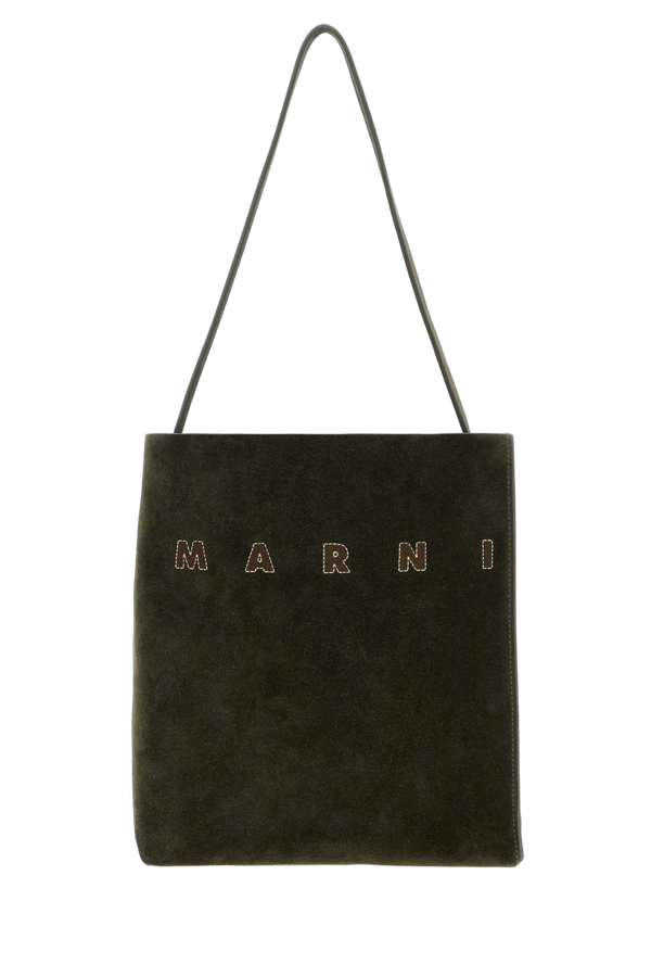 Marni Hobo 100% Bovine leather shoulder bag in green