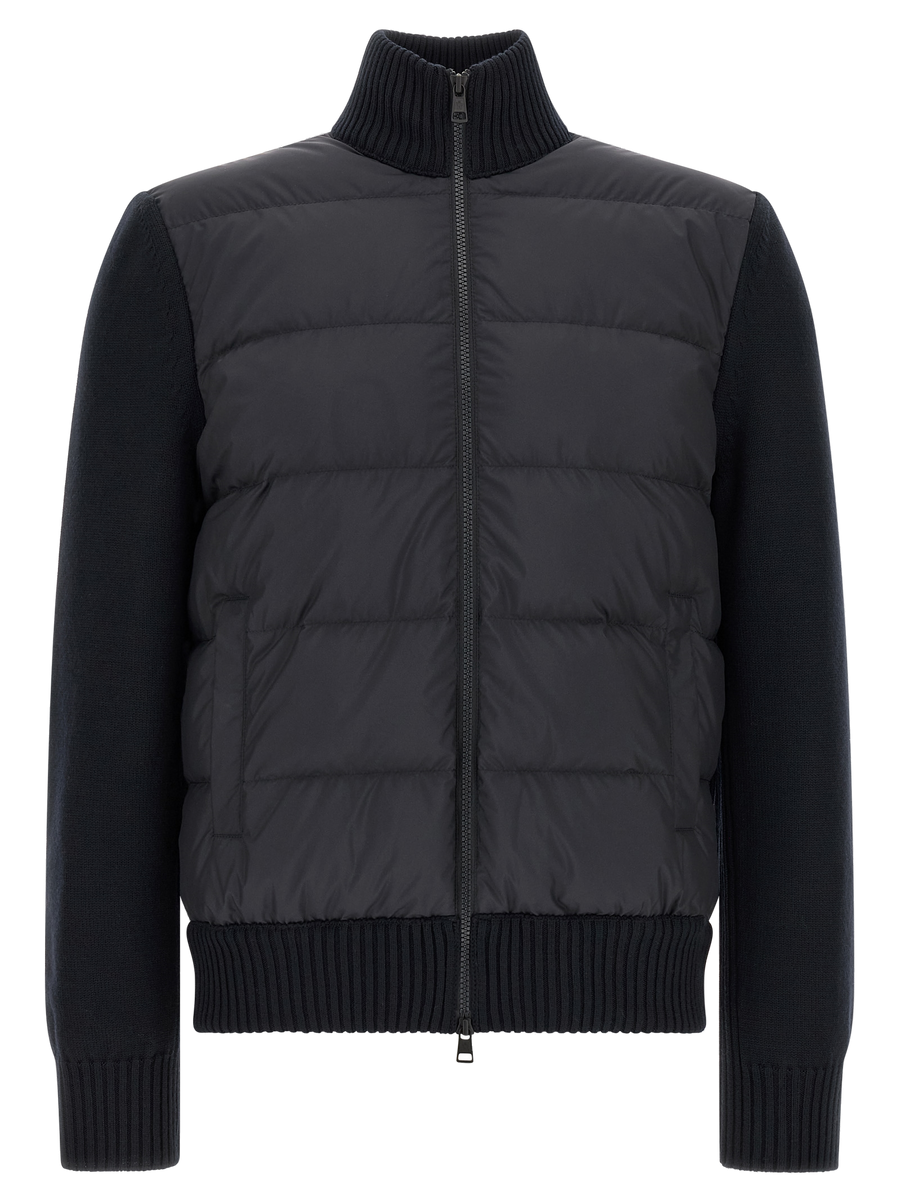 Blue Polyester Cardigan Clothing