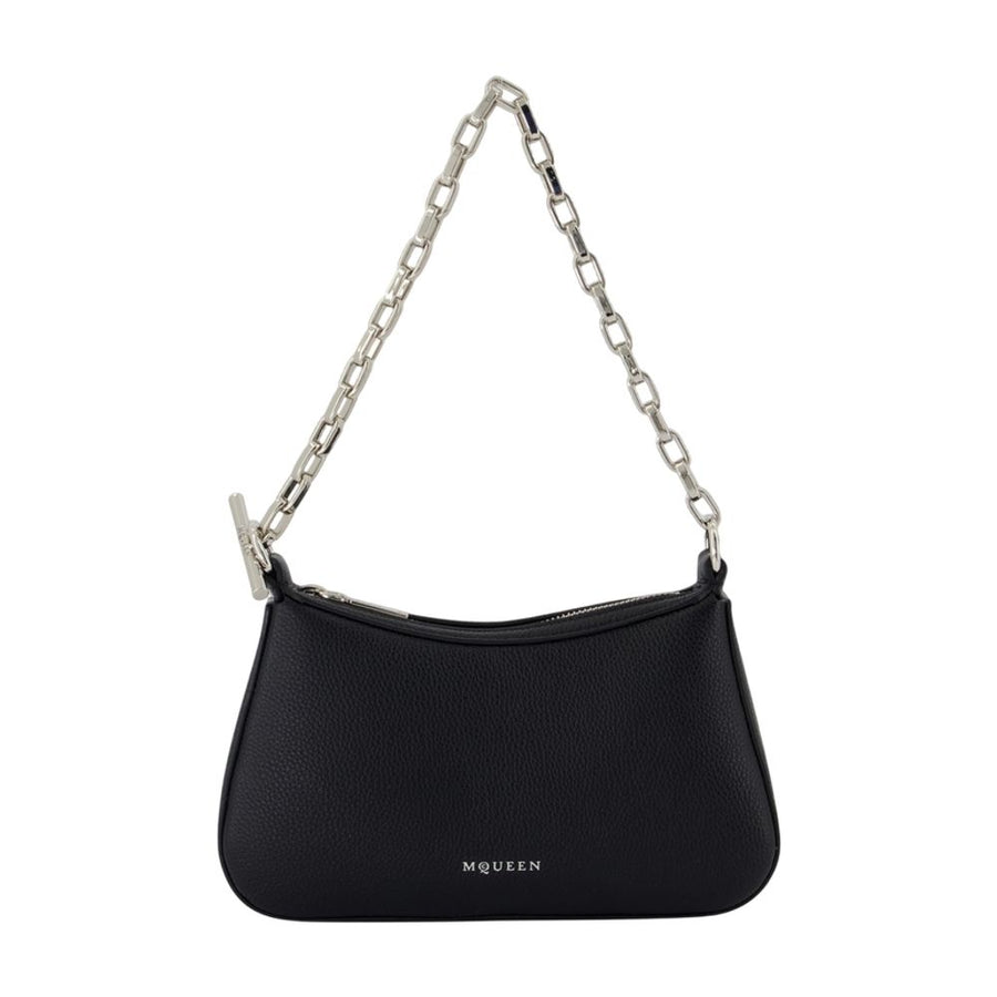 Alexander McQueen Lambskin shoulder bag in black
