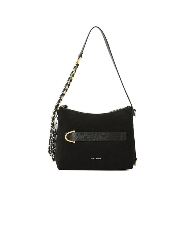 Coccinelle 100% Cow Leather shoulder bag in black