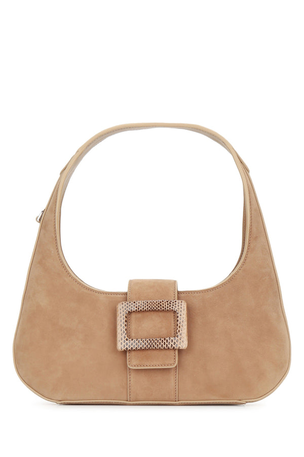 Roger Vivier Vivier Suede shoulder bag in beige