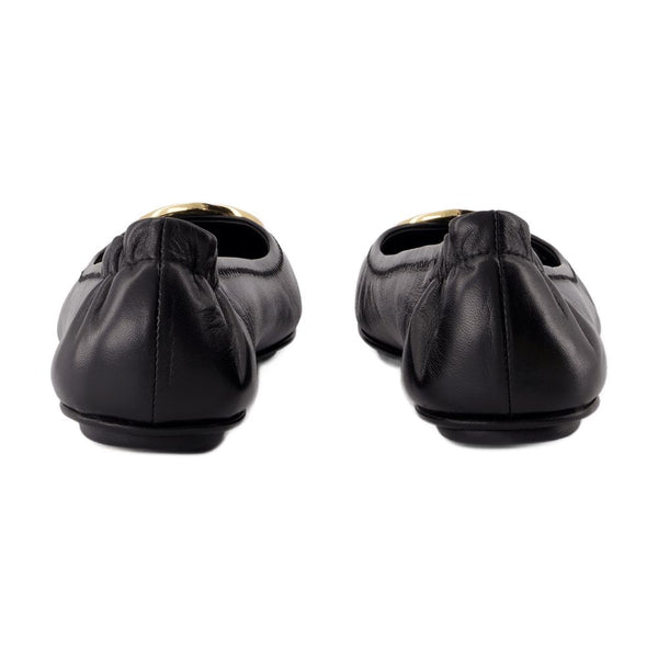 Tory Burch Lambskin ballerina flat in black