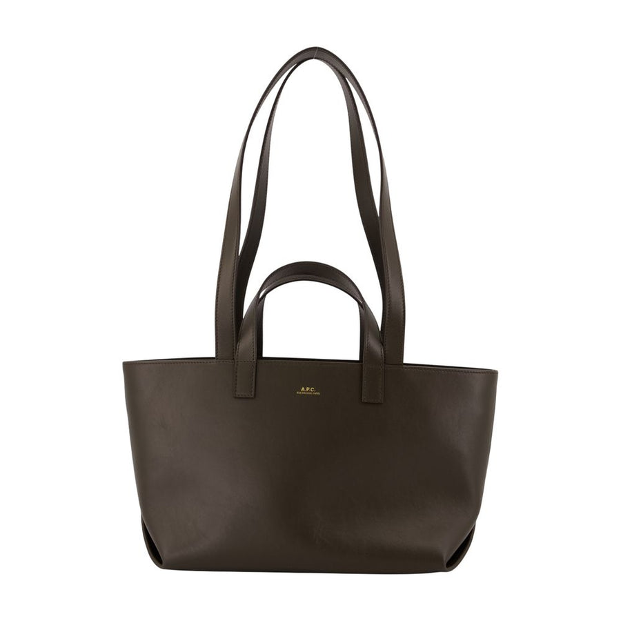 A.P.C. cowhide shoulder bag in khaki