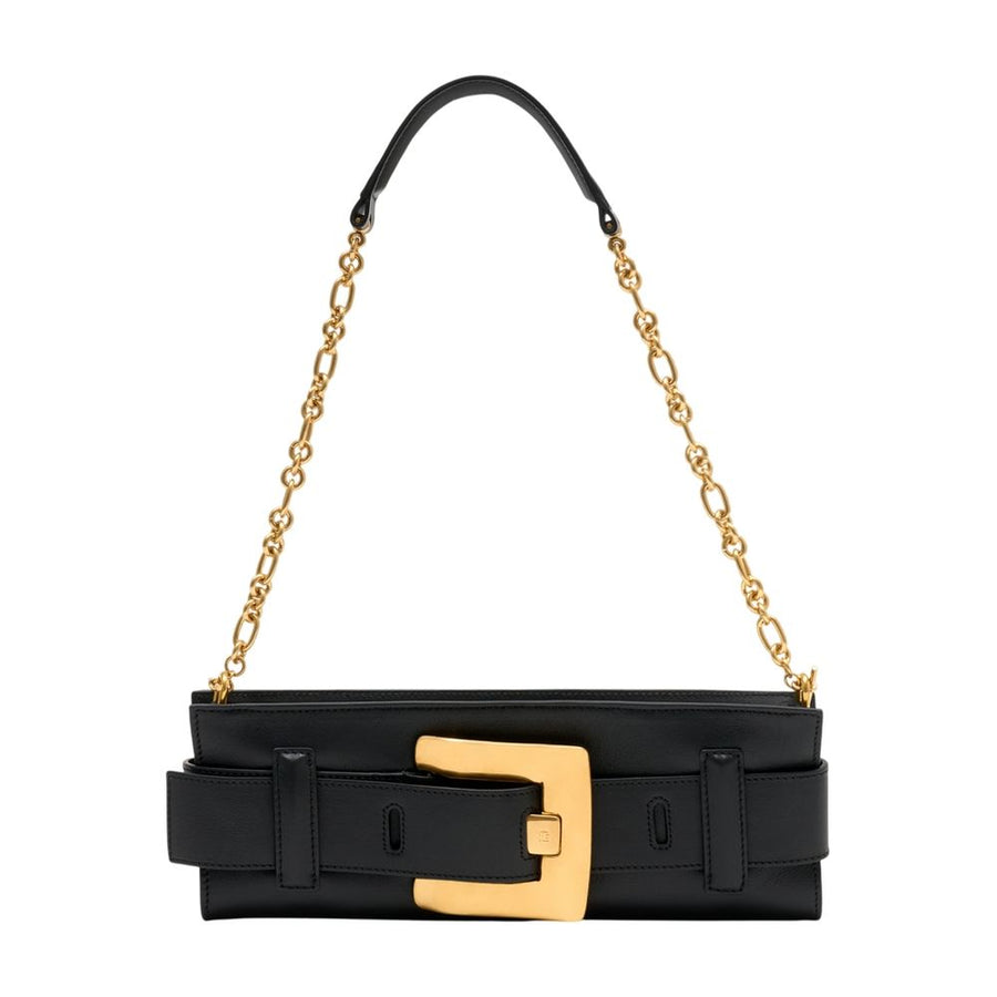 Balmain Calfskin shoulder bag in black