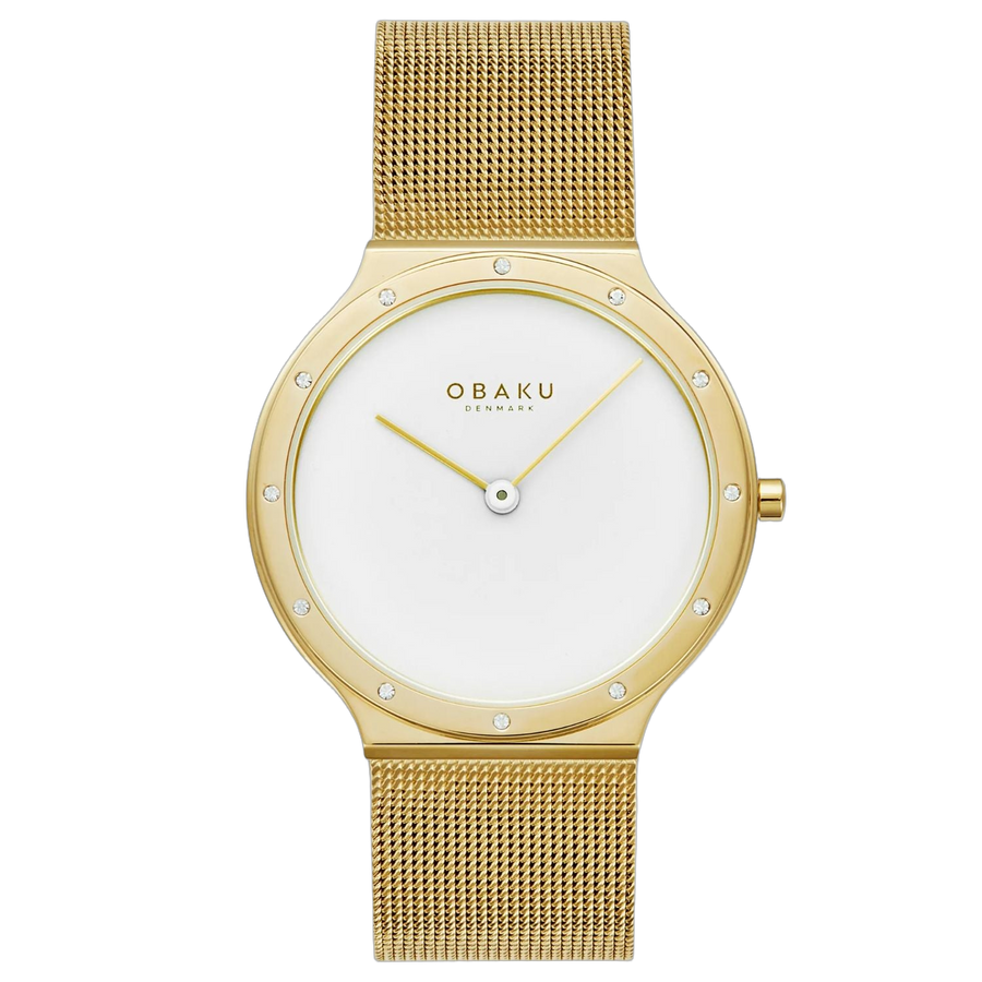 Obaku Stainless steel case watch in gold