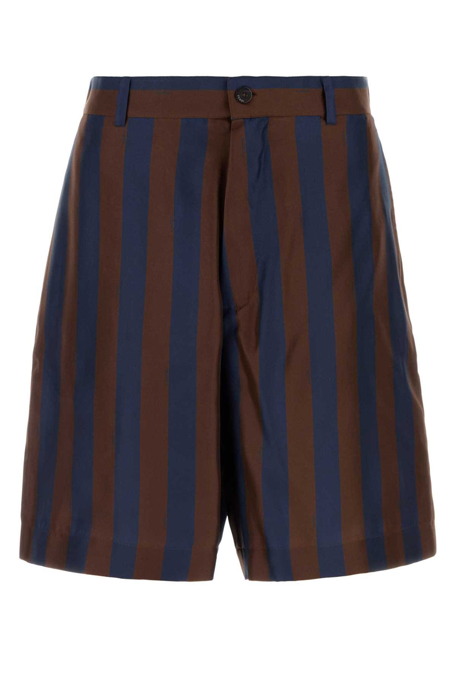 Printed Silk Bermuda Shorts Navy/wine Exterior