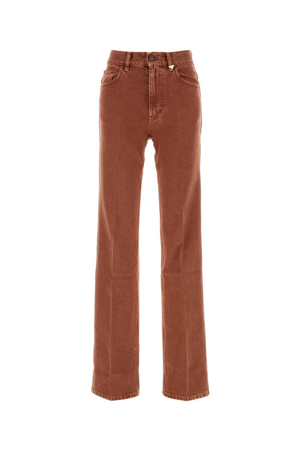 Brick Denim Jeans Crimsonbrown Exterior: Cotton Pantaloni
