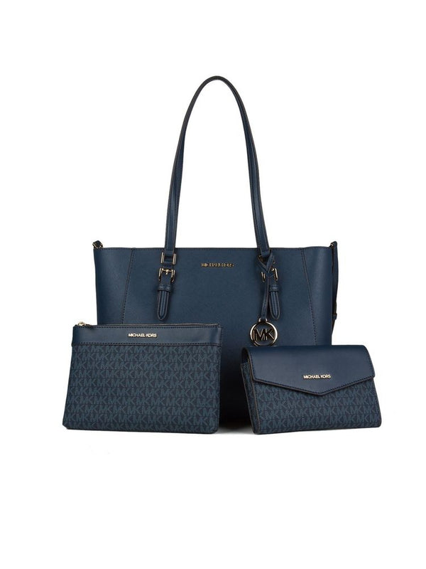 Michael Kors 88.3% Coated Canvas tote bag in navy