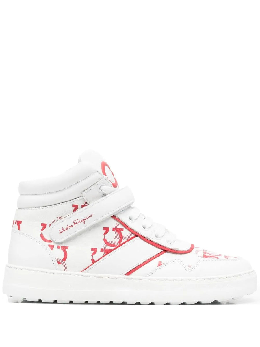 Ferragamo Leather sneaker in white