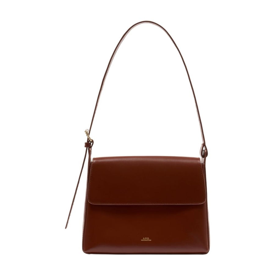 A.P.C. cowhide shoulder bag in brown