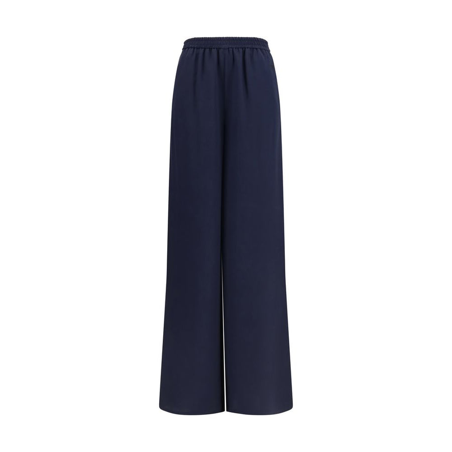 Max Mara 100% Silk trousers in navy